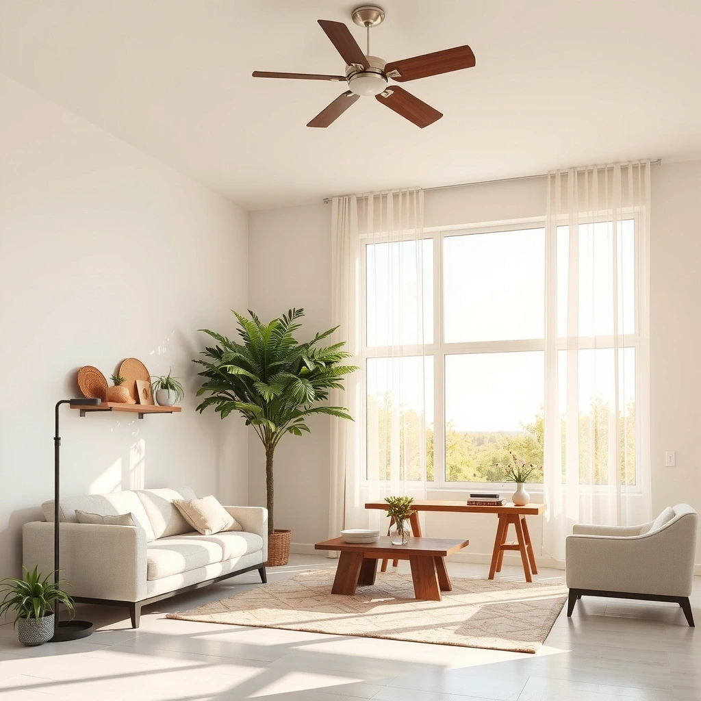 Clean, sunlit living room representing our standard