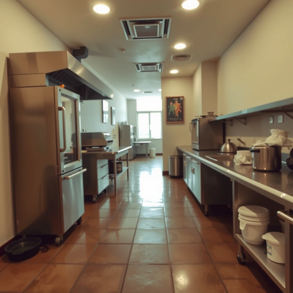 Restaurant kitchen clean
